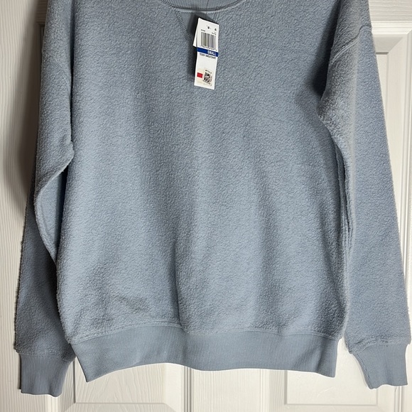 NWT: Ultra Flirt; Soft, Teddy Sweatshirt; Light Blue, Sz Sm - Picture 3 of 6